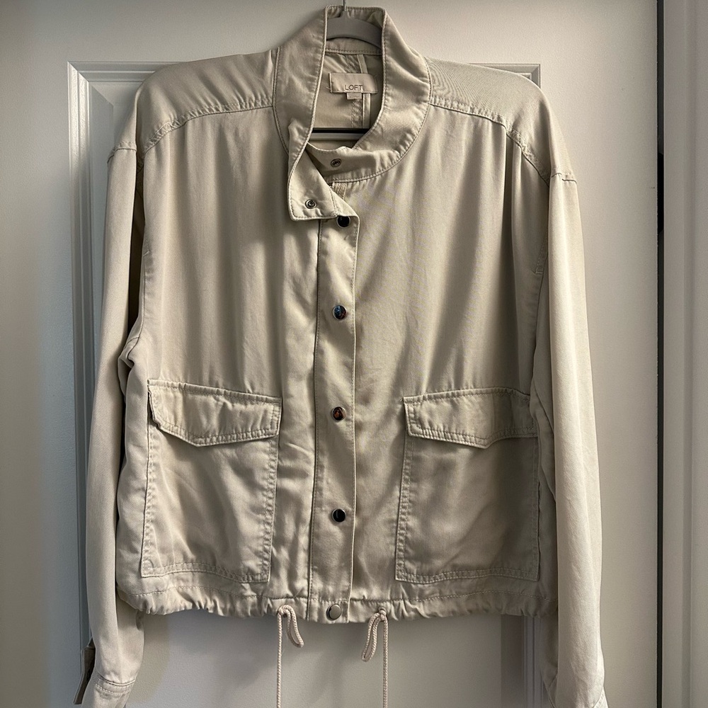 Beige LOFT bomber jacket